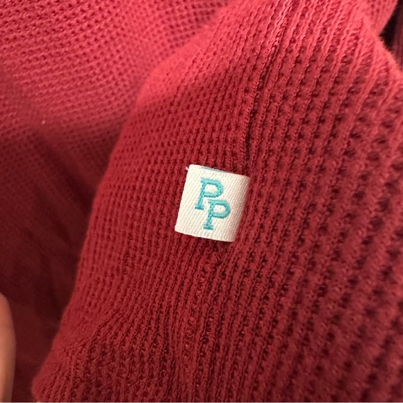 Posh Peanut Holiday Collection Mens Bordeaux Waffle Long Sleeve Loungewear Large - Picture 4 of 4